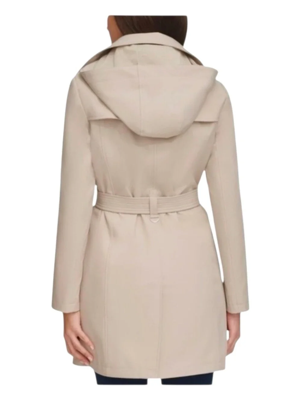 Calvin Klein Double Breasted Trench Coat XXL Removable Hood&Belt EUC Worn Once - Picture 2 of 16